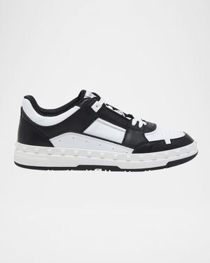 Men's Freedots Leather Low-Top Sneakers