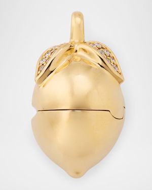 18K Yellow Gold Lemon Locket with GH-SI Diamonds