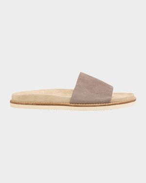 Men's Suede Slide Sandals