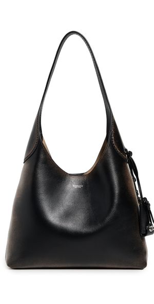 Coach Loved Leather Brooklyn Shoulder Bag LH/Black Brown One Size