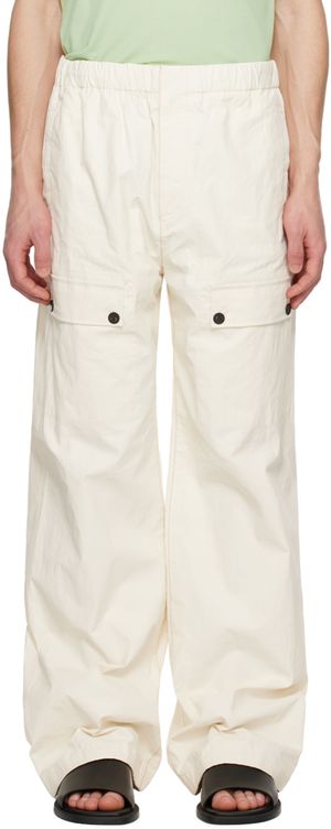 Ferragamo Off-White Drawstring Trousers