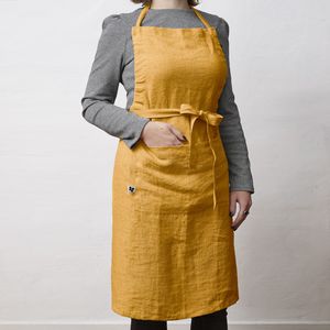 L'effet Papillon - Tablier de chef en gaze de coton - Taille Unique - Jaune