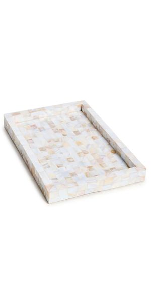 Tizo Design Tray 12x8 Mother of Pearl White One Size