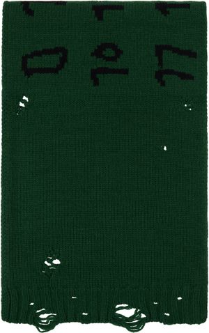 MM6 Maison Margiela Green Numeric Scarf