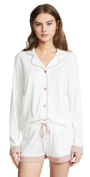 Cosabella Bella Bridal Pajama Set Mandorla/Moon Ivory 2X