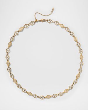 Arrow Chain Necklace with Diamonds, 16-18"L