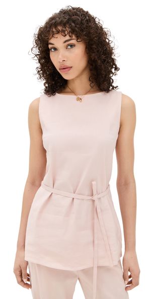 rag & bone Holland Linen Tunic Rose M