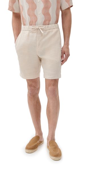 Frescobol Carioca Felipe Linen Shorts Sand 36