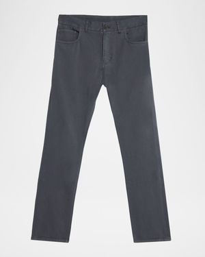 Men's Cashmere-Cotton Slim 5-Pocket Pants