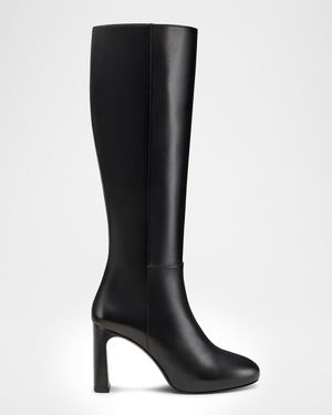 90mm Babette Leather Knee-High Platform Boots