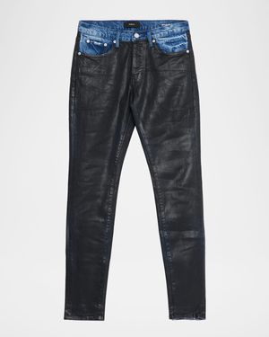 Men's Denim Coated Skinny Jeans
