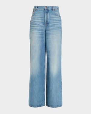 Wide-Leg High-Rise Jeans