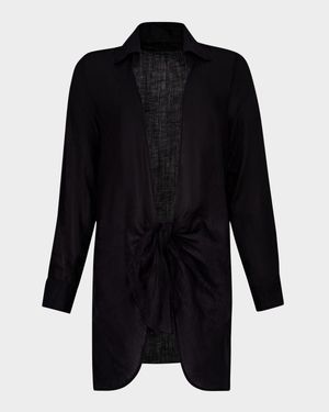 Millie Tie-Front Shirt Coverup