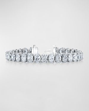 18K Gold North-South Prong-Set Diamond Tennis Bracelet, 9.80tcw, 7"L