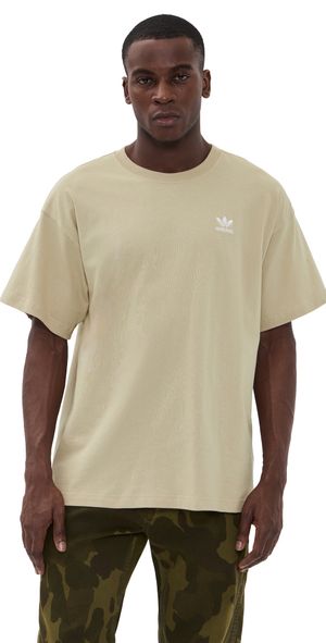 adidas Trefoil Essentials Oversized Tee Stone Khaki XL