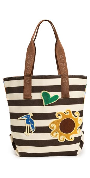 ALÉMAIS Maroc Stripe Patch Shopper Tote Multi One Size
