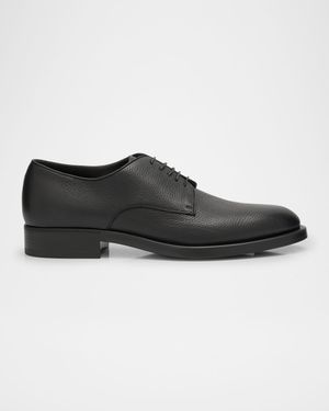 Men's Grained Leather Derby Shoes