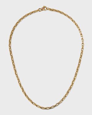 Yellow Gold Chain Necklace, 17"L