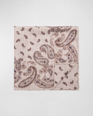 Men's Silk Paisley Pocket Square