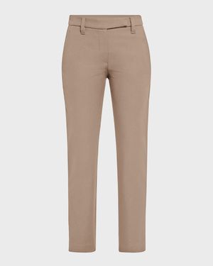 Cotton Slim-Fit Cropped Pants