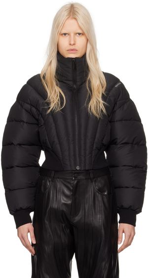 Mugler Black Quilted Puffer Jacket