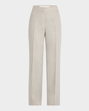 Sullivan Linen Pants with Crochet Detail