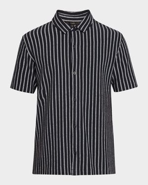 Men's Boucle Striped Sport Shirt