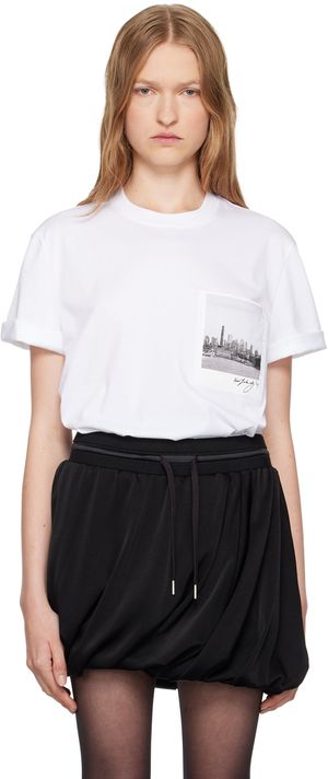Helmut Lang White Skyline Postcard T-shirt