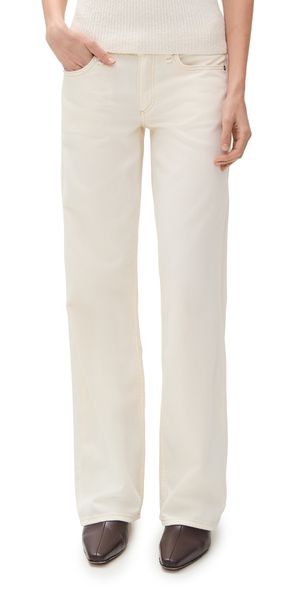 rag & bone Featherweight Saige Full Straight Jeans Ecru 25