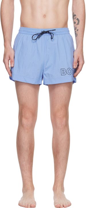 BOSS Blue Outline Swim Shorts