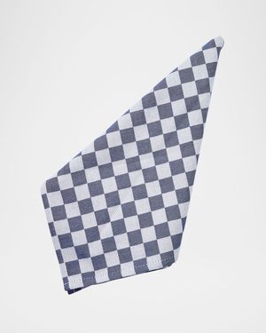 Navy Check Napkins, Set of 4