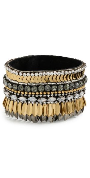 Deepa Gurnani Deepa by Deepa Gurnani Sainz Bracelet Gold Gunmetal One Size