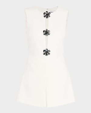 Embellished Crepe Playsuit