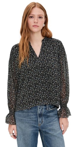 Madewell Lizzy Top Jet Black XXL