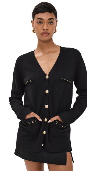 endless rose Chain Oversized Cardigan Black M