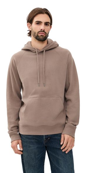 Faherty High Standard Fleece Hoodie Walnut Branch L