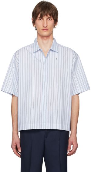 JACQUEMUS Blue 'La chemise manches courtes' Shirt