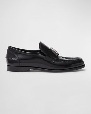 Flat Leather Red Sole Loafers