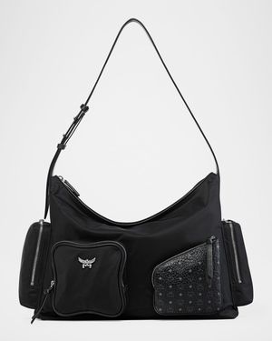 Aren Medium Nylon Hobo Bag