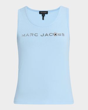 Sequined Daisy Logo Tank Top