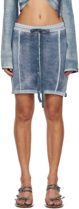 KNWLS Blue Enyo Miniskirt
