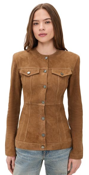 HAIKURE Temple Suede Jacket Chocolate M