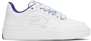 Burberry White Leather Stock Sneakers