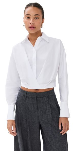 TWP Taken Buttondown Top White L