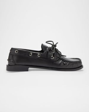 Harris Calfskin Lace-Up Loafers