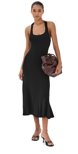 Monse Leather Racerback Midi Dress Black L