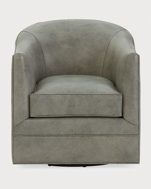 Gideon Leather Swivel Club Chair