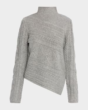 Sidney Cable-Knit Turtleneck Sweater