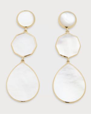 Crazy 8's 3-Stone Drop Earrings in 18K Gold