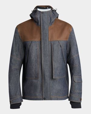 Men's Contrast Yoke Langtang Jacket
